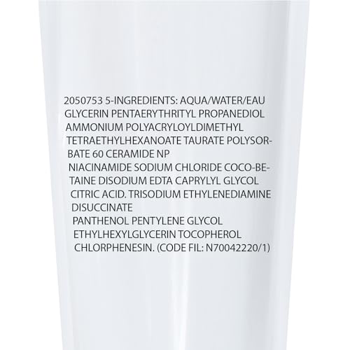 La Roche-Posay Toleriane Hydrating Gentle Face Cleanser, Hydrating Facial Cleanser With Niacinamide + Ceramides, Daily Face Wash For Dry Skin To Normal Skin, Sensitive Skin Tested, Fragrance Free