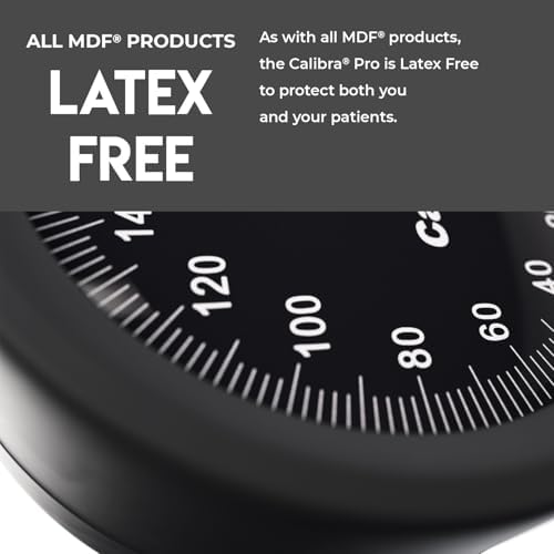 MDF Instruments, Extra Large Gauge Calibra Pro Aneroid Sphygmomanometer with Shock Guard & Adult Sized Cuff Included, Lifetime Calibration, Black Dial, Black Cuff, MDF808B11