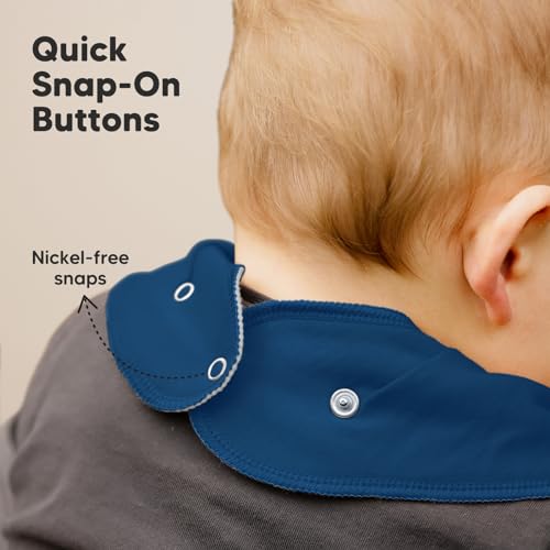 8-Pack Organic Baby Bandana Bibs for Boys, Girls - Super Absorbent Triangle Baby Bibs for Drooling and Teething Infant, 100% Cotton Extra Soft for Newborn, Infant 0-36 Months (Hunter)