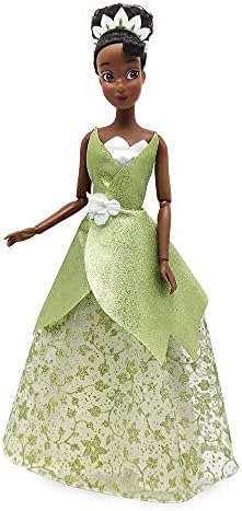 Disney Store Official Disney Princess Classic Doll (Tiana from The Princess and the Frog), 11 Inches, includes Brush with Molded Details, Posable Toy in Classic Outfit - Disney Princess Toys for Girls