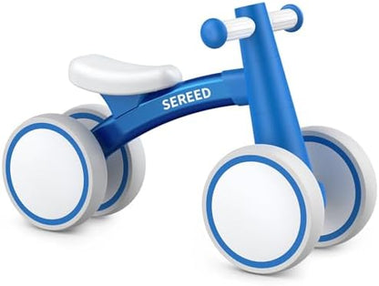 SEREED Baby Balance Bike for 1 Year Old Boys Girls 12-24 Month Toddler Balance Bike, 4 Wheels Toddler First Bike, First Birthday Gifts