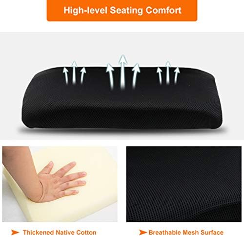 BestOffice | Ergonomic Office Chair | Mid-Back Swivel Desk Chair | Breathable Backrest & Lumbar Support | Adjustable Height | Sponge Seat | Rolling Wheels | Black | for Adults & Women