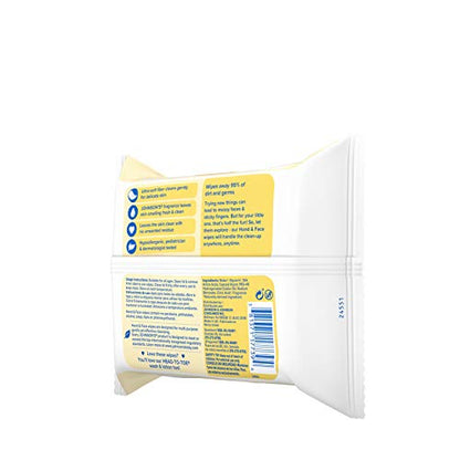 Johnson's Baby Hand & Face Baby Sanitizing Cleansing Wipes for Travel and On-The-Go, No More Tears Formula, Paraben and Alcohol Free, 25 ct, Case of 4