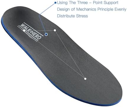 Plantar Fasciitis Feet Insoles Arch Supports Orthotics Inserts Relieve Flat Feet, High Arch (Mens 10-10 1/2 | Womens 12-12 1/2)