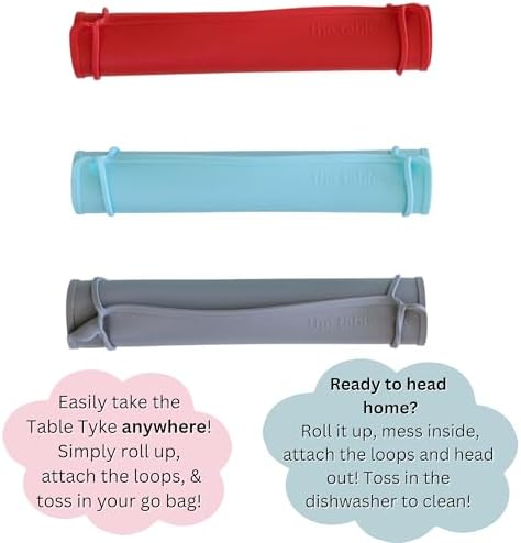 Silicone Non-Slip Placemat | Teething Edge Bumper/Spill Stopper for Babies, Toddlers & Kids | Dishwasher Safe, Travel Ready for Restaurant Meal & Activity Mat | BPA Free (Sage Green)