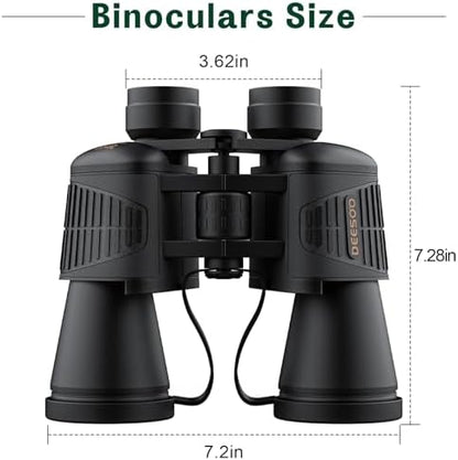20x52 Binoculars for Adults High Powered - HD Large View Binoculars with Low Light Vision - Professional Binocular for Bird Watching Hunting Travel Cruise Outdoor Sports with Carrying Bag