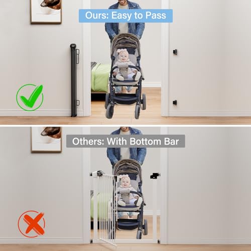 PRObebi Retractable Baby Gates for Stairs, Dog Gate Indoor Extends to 54" Wide 34" Tall, Child Gates for Doorways, Stair Gate Use for Outdoor, Indoor, Hallways, Doorways, Deck, Porch