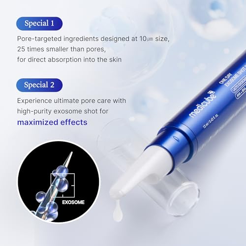 medicube Zero Exosome Shot 25,000 PPM Spicule Facial Serum | Liquid Skin Booster Serum | Exosome, AHA+BHA+PHA | Pore Care, Dead Skin Cells, Skin Texture | Korean Skin Care 0.43 fl.oz