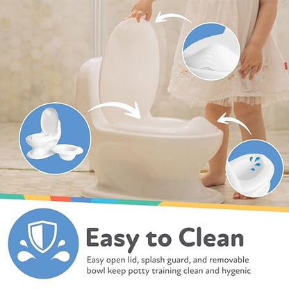Nuby My Real Potty Training Toilet with Life-Like Flush Button and Sound - 18+ Months - White