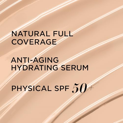 IT Cosmetics CC+ Cream - Full-Coverage Foundation With SPF 50, Color Corrector & Anti-Aging Serum, Formulated With Niacinamide & Hyaluronic Acid, Natural Finish, For All Skin Types, 1.08 fl oz