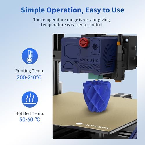 ANYCUBIC PLA Filament 1.75mm Bundle 3KG, 3D Printing PLA Filament 1.75mm Dimensional Accuracy +/- 0.02mm, 1KG Spool (2.2 lbs), 3KG, Black+Gray+Blue