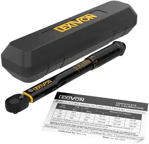 LEXIVON Inch Pound Torque Wrench 1/4-Inch Drive | 20~200 in-lb/2.26~22.6 Nm (LX-181)