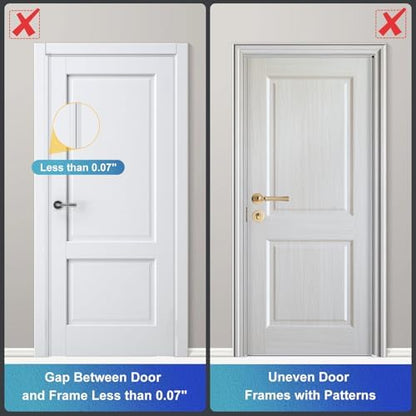 2 Pack AceMining Door Reinforcement Lock Withstands 800lbs of Force - White Extra Child Proof Door Lock with 8 Screws Prevents Unauthorized Entry,Add a Door Security Lock for Home Safety & Privacy