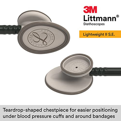 3M Littmann Lightweight II S.E. Stethoscope, 2450, 28" Black Tube