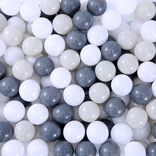 MoonxHome Ball Pit Balls for Toddlers, BPA Free Crush Proof Plastic Toy Balls for Ball Pit, Children's Pool Water Toys, Macaron Ocean Balls for Play Tent 2.15 Inch Pack of 100…
