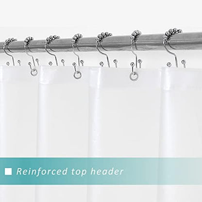 Mrs Awesome Extra Long Shower Curtain Liner with 6 Magnets 72 x 84 inch, Frosted PEVA 8G Heavy Duty Thick Plastic Shower Curtain, Waterproof, 72x84, Frost