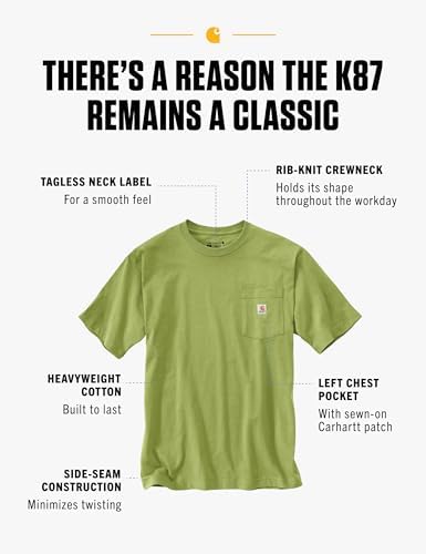 Carhartt Men's Loose Fit Heavyweight Short-Sleeve Pocket T-Shirt (Also Available in Big & Tall)