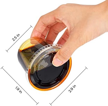 EDI [5.5 OZ, 100 Sets] Clear Disposable Plastic Portion Cups with Leakproof Lids | Jello Shot Condiment and Dipping Sauce Cups | Souffle Cups | BPA Free | Recyclable