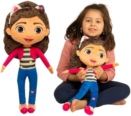 Franco DreamWorks Gabby's Dollhouse Kids Bedding Super Soft Plush Decorative Throw Cuddle Pillow, (Officially Licensed Product)