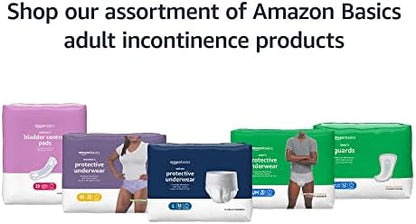 Amazon Basics Incontinence Underwear for Women, Protective, Disposable, Postpartum, Maximum Absorbency, Large, Lavender, 54 Count (3 Packs of 18)