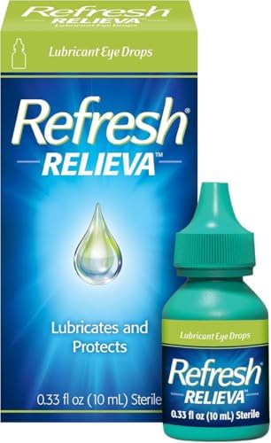 Refresh Optive Mega-3 Lubricant Eye Drops, Preservative-Free, 30-0.01 Fl Oz Single-Use Containers + Relieva Lubricant Eye Drops, 0.33 Fl Oz, Packaging May Vary