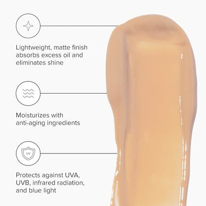 DRMTLGY Matte Tinted Moisturizer SPF 46 – Anti-Aging Face Sunscreen & Lightweight Makeup with Broad Spectrum UV Protection – Hydrating Skin Care & Face Moisturizer – 1.7 oz