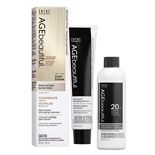AGE beautiful Permanent Hair Color Dye Liqui Creme | 100% Gray Coverage | Anti-Aging Haircolor | Biotin for Thicker, Fuller Hair | Professional Salon Coloring