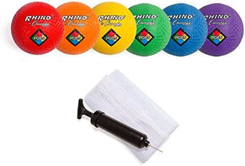 Champion Sports Playground Balls – Single Balls & Sets, Multiple Colors, Durable Nylon-Wound Construction for Kickball & Indoor/Outdoor Play