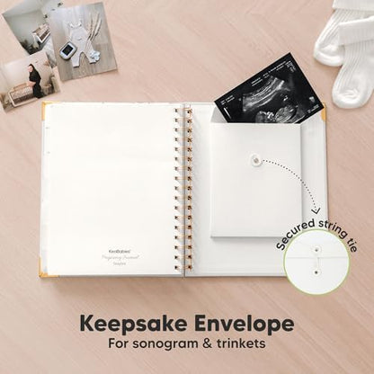 Pregnancy Journal for First Time Moms Gifts - 90 Pages Hardcover Pregnancy Memory Book, Beautiful & Cute Baby Book Keepsake, Ultrasound Baby Scrapbook, Mom To Be Gift (Alpine)