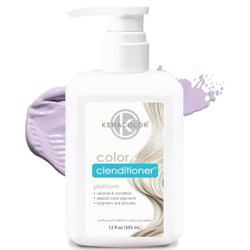 Keracolor Color + Clenditioner 3-in-1 Color-Depositing Conditioner, Gently Cleanses & Conditions, Semi-Permanent Hair Color, 23 Shades, 12 Fl Oz