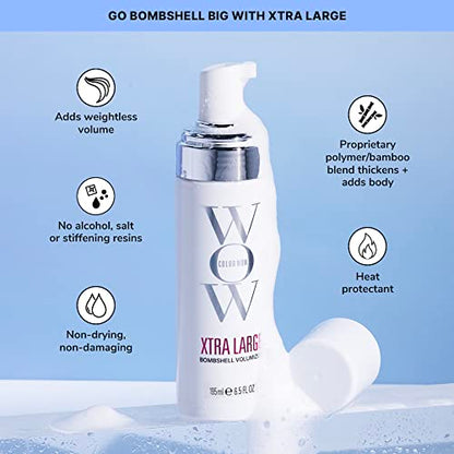 COLOR WOW Xtra Large Bombshell Volumizer – New Alcohol-Free Technology for Lasting Volume and Thickness