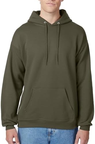 Hanes EcoSmart Hoodie, Midweight Fleece, Pullover Hooded Sweatshirt for Men
