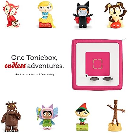 Toniebox Audio Player Starter Set with Playtime Puppy - Listen, Learn, and Play with One Huggable Little Box - Pink
