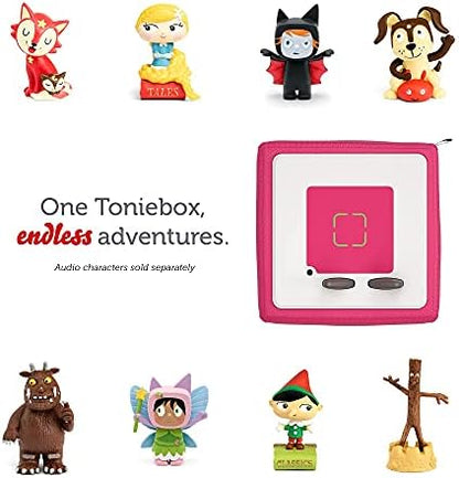 Toniebox Audio Player Starter Set with Playtime Puppy - Listen, Learn, and Play with One Huggable Little Box - Pink