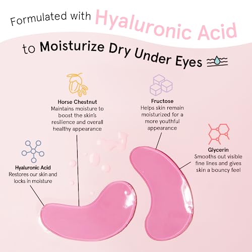 grace & stella Award Winning Under Eye Mask - Birthday Gifts For Women - Bridesmaid Gifts - Reduce Dark Circles, Puffy Eyes, Undereye Bags, Wrinkles - Under Eye Patches - Vegan (24 Pairs, Pink)