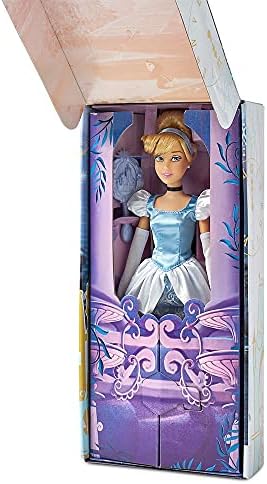 Disney Store Official Disney Princess Classic Doll (Cinderella), 11 Inches, Includes Brush with Molded Details, Fully Posable Toy in Classic Outfit - Disney Princess Toys for Girls