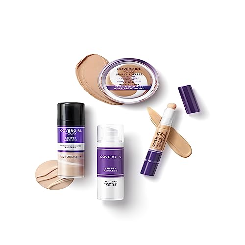COVERGIRL & olay simply ageless 3-in-1 liquid foundation, nude beige, pack of 2, 1 Ounce