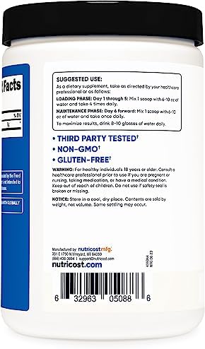 Nutricost Creatine Monohydrate Micronized Powder 500G, 5000mg Per Serv (5g) - 100 Servings, 17.9 Oz