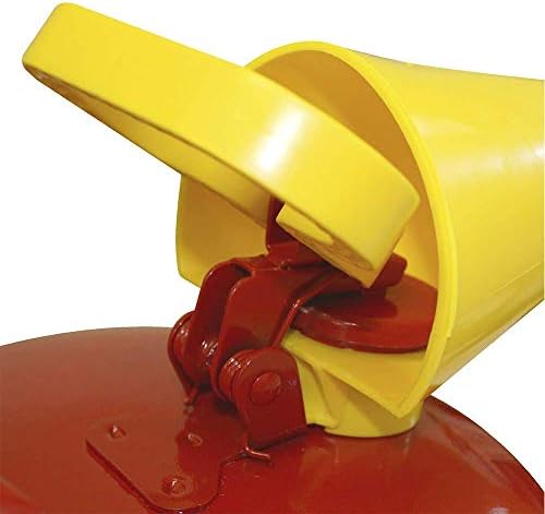 Eagle 2 Gallon Type I Red Safety Gas Can for Gasoline with Flame Arrester, Self-Closing Lid, and F-15 Funnel, Made in the USA, Galvanized Steel Flammable Storage Can, UI20FS