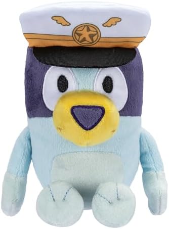 Bluey Friends Plush, Exclusive 2pk Plush Toys Including Captain and Holiday Bingo, Detailed Soft Plush Made, 6.5-9 inch / 16-23 cm Tall