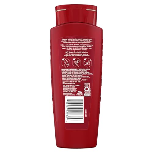 Old Spice Refreshing Body Wash for Men, 3X Defense, 24/7 Shower Fresh with Long Lasting Scent, Red Collection, Swagger with Cedarwood Scent, 16 oz (Pack of 4)