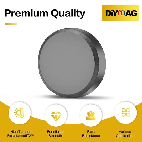 DIYMAG Ceramic Round Magnets for Crafts 400 Packs with Adhesive Backing. 0.7Inch (18mm) Small Magnets Perfect for Fridge, DIY, Building, Scientific, Craft, and Office.（0.7 * 0.12Inch-400p）