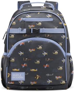 Simple Modern Medium Toddler Backpack for School Girls and Boys | Kindergarten Elementary Kids Backpack | Fletcher Collection | Kids - 15" tall | Wheels Up
