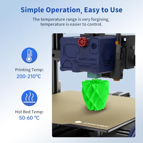 ANYCUBIC PLA 3D Printer Filament, 3D Printing PLA Filament 1.75mm Dimensional Accuracy +/- 0.02mm, 1KG Spool (2.2 lbs), Green Flash