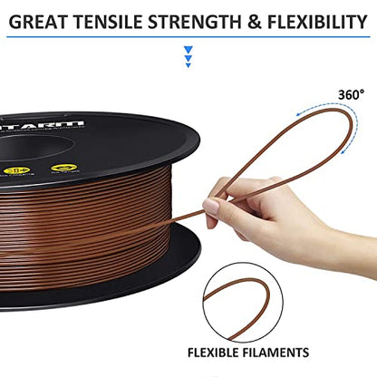 GIANTARM 3D Printer Filament, Brown Pla Filament, 1Kg(2.2lbs) Spool, 1.75mm Dimension Accuracy +/- 0.03mm, 3D Printing Filament