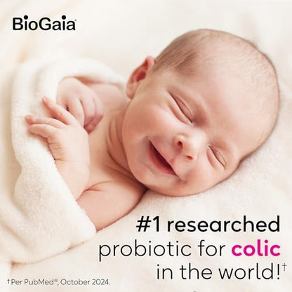 BioGaia Protectis Baby Probiotic Drops | Baby Essentials for Colic & Gas Relief | Safe for Newborns | Ease Crying, Fussing, Colic, Gas, Spit-ups & Constipation | No Dairy, Soy & Gluten | 5mL