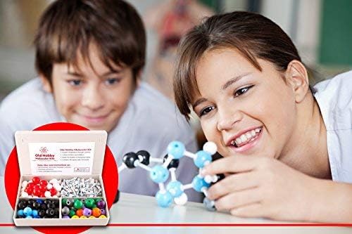 OLD NOBBY Organic Chemistry 239 Piece Model Kit - Molecular Model Kit with Atoms, Bonds, Instructional Guide, Bond Removal Tool, and Bonus Molecular Stencil