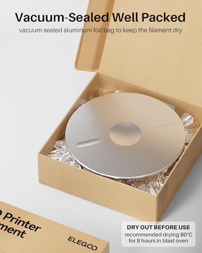 ELEGOO PC Filament 1.75mm Black 1KG, Tough and Durable Professional 3D Printer Filament Dimensional Accuracy +/- 0.05mm 1KG Spool Heat Resistant 3D Printing Polycarbonate Material