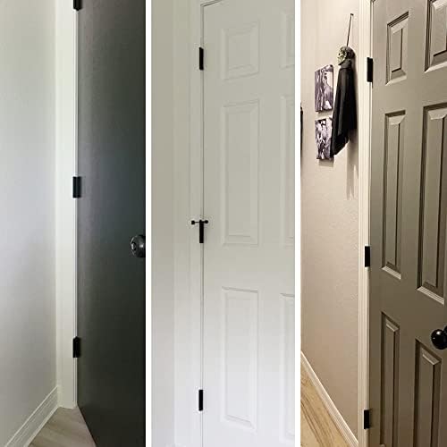 30 Pack Rounded Matte Black Door Hinges 3.5 Inch 5/8" Radius Interior 3 1/2" Flat Iron Bifold Residential Standard Bedroom Indoor for Doors 3 ½"Hardware Control House Home Decor Essentials Accessories