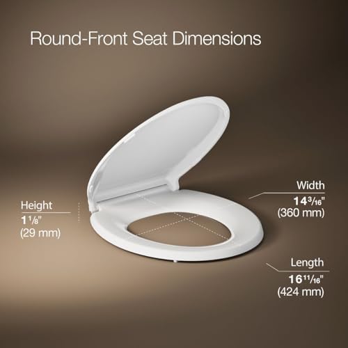 KOHLER 4639-RL-0 Cachet ReadyLatch Round Toilet Seat Soft Close, White